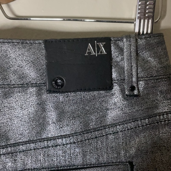 Armani Exchange Silver Denim Mini Skirt - Picture 4 of 5